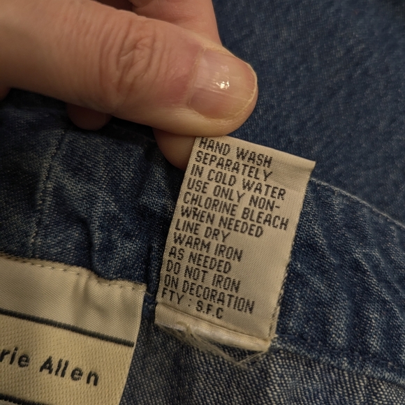 VINTAGE Carrie Allen Embroidered floral sequin Capris jeans pants shorts size XL - Picture 8 of 10